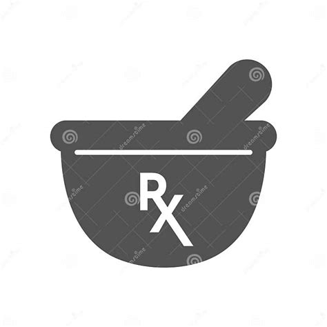 Pharmacy And Prescription Icon Set With Mortar And Pestle Star Of Life