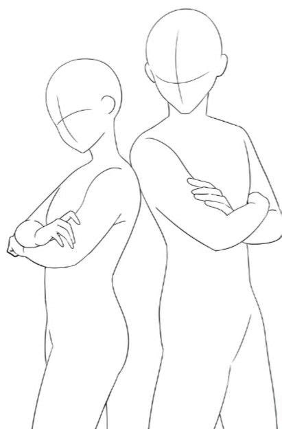 Anime body reference Esboços de casais Desenho de poses Esboço casal