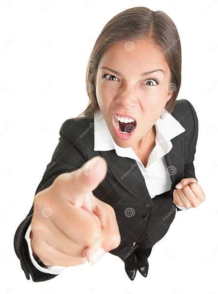 Angry Business Woman Isolated Stock Photo Image Of Angry Person