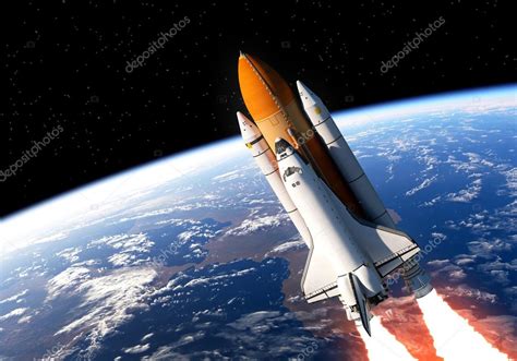 Space Shuttle In Space Stock Photo By ©3dsculptor 102912006