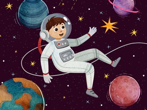 Space Astronaut Illustration Astronaut Art Illustration