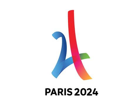 Paris 2024 Olympic Games Logo Official Symbol Abstract Design Vector