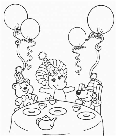 Dinosaur coloring pages are all we offer on this awesome site for kids.includes dinos to color like triceratops, trex, plesiosaurs, and baby dinos too! Barney Birthday Coloring Pages - Coloring Home