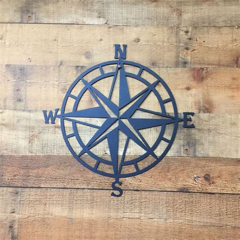 Compass Rose Metal Wall Art Nautical Compass Nautical Wall Etsy