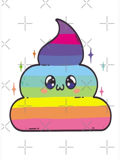 Rainbow Chibi Unicorn Poop Emoji Photographic Print For Sale By