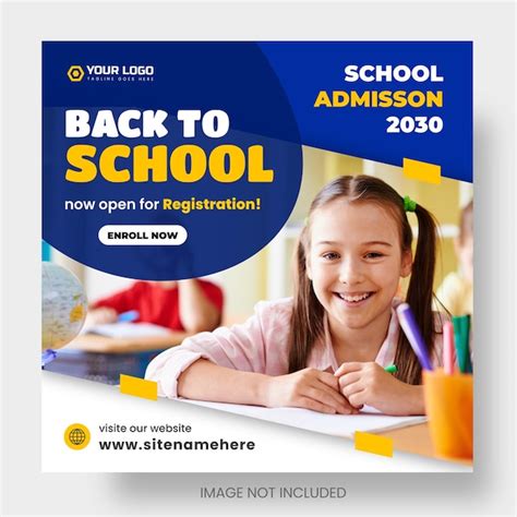 Premium Vector School Admission And Back To School Facebook Or Social