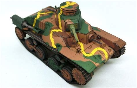 Papermau Ww2`s Japanese Type 95 Ha Go Tank Paper Model In 172 Scaleby
