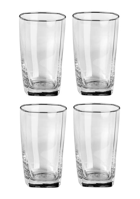Multi Purpose Transparent Drinking Glass Set For Home Capacity 350ml