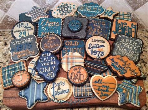 But then, i wanted to ensure that the gift for my husband's 40th birthday was unique, memorable, and made him feel just as. 40th Birthday cookies my neighbor Jen asked me to make for ...