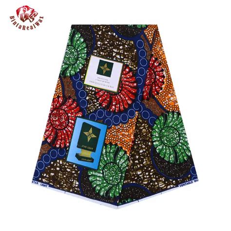 2019 Latest Style 100 Cotton African Wax Clothes Dutch Wax 6 Yards For