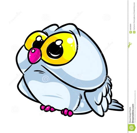Owl Big Eyes Cartoon Illustration Stock Illustration