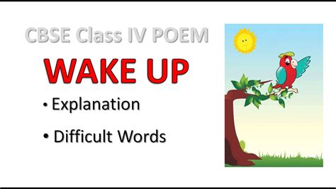 The road not taken by robert frost. CBSE Class IV Poem Wake up explanation | CBSE Class 4 - YouTube