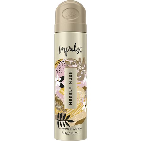 Impulse Women Body Spray Aerosol Deodorant Merely Musk Ml Woolworths