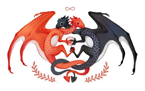 Twin Dragons Dragon Mythical Animal Mythical Monsters