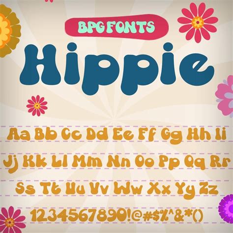 Bpg Hippie Font This Bpg Hippie Font Style Includes All 56 English