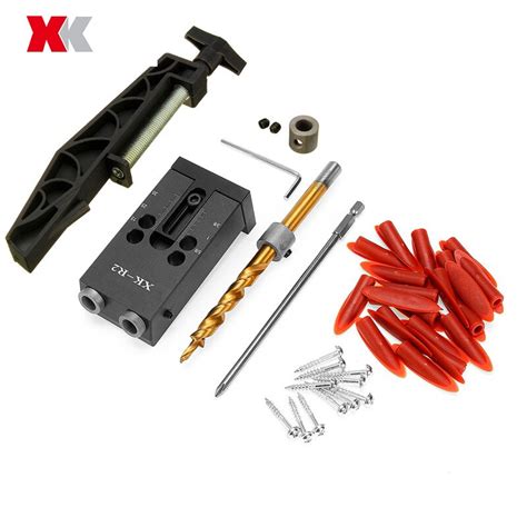 New Arrivals Xk R2 Woodworking Pocket Hole Jig Set 95mm Angle Drill