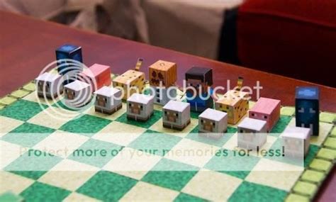 Papermau Minecraft Chess Game Papercraft By Pixel Papercraft