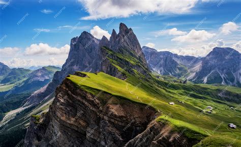 Premium Photo Amazing Views In The Dolomites Mountains Views From