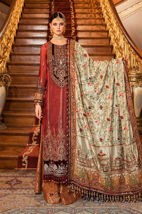 Maria B Embroidered Formal Winter Dresses Collection 17