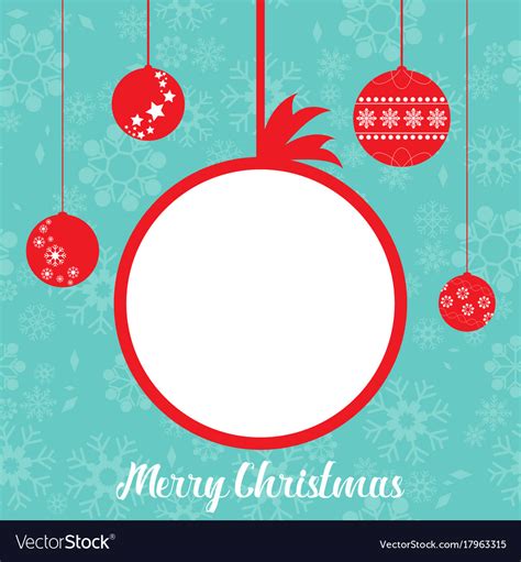 Christmas Card Template Royalty Free Vector Image