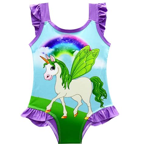 2018 Brand New Toddler Infant Baby Girls Cute Unicorn Bikini Swimwear