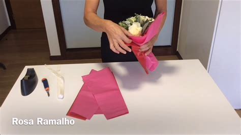 T Wrapping Bouquet 2 Colors Tissue Paperwrapflowers Youtube