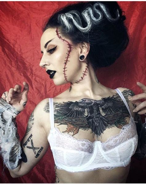 Moz Tattoo Bride Of Frankenstein Costume Halloween Bride Frankenstein Costume