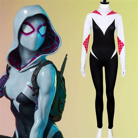 New 3d Print Spider Gwen Stacy Spandex Zentai Jumpsuit Spiderman