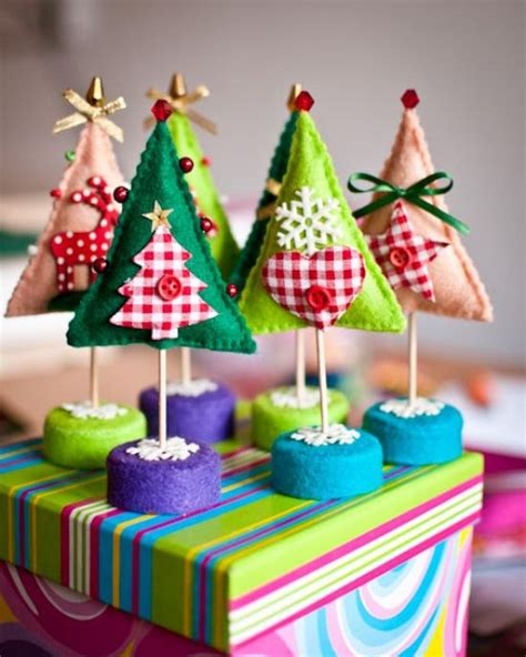 Manualidades Navideñas En Fieltro árboles De Mesa Navidad Tu Revista
