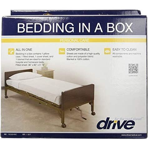 Drive Medical Hospital Bed Bedding In A Box White