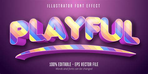 Playful Text 3d Colorful Editable Font Effect Download Free Vectors