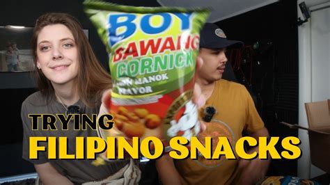 Rating Filipino Snacks With My American Wife Filipino Youtube