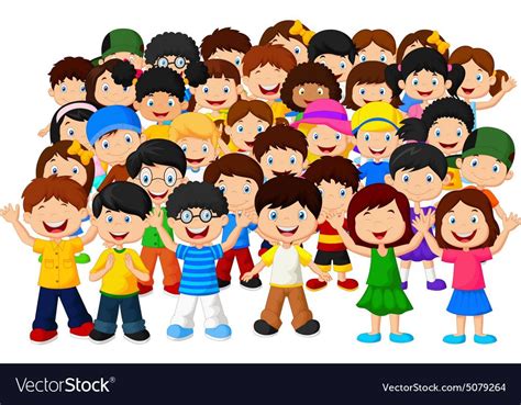 Illustration Of Crowd Of Children Download A Free Preview Or High