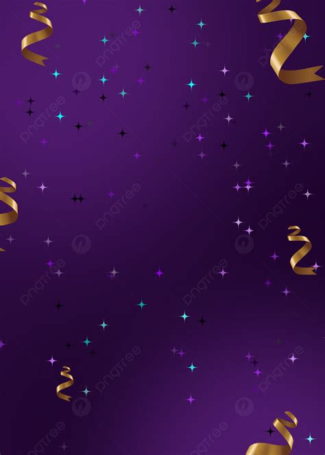 Purple Gradient Golden Ribbon Background Wallpaper Image For Free