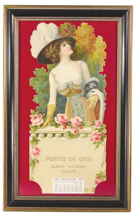1912 Vintage Calendar Calendar Girls Vintage Ephemera Painting Gold
