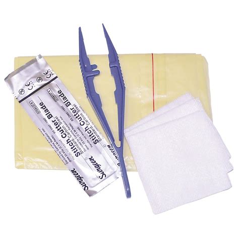 Suture Pack Extra Standard Disposable Sterile Stainless Steel Single