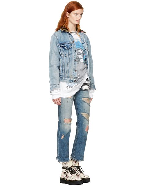 R13 Blue Shredded Bowie Jeans · Vergle