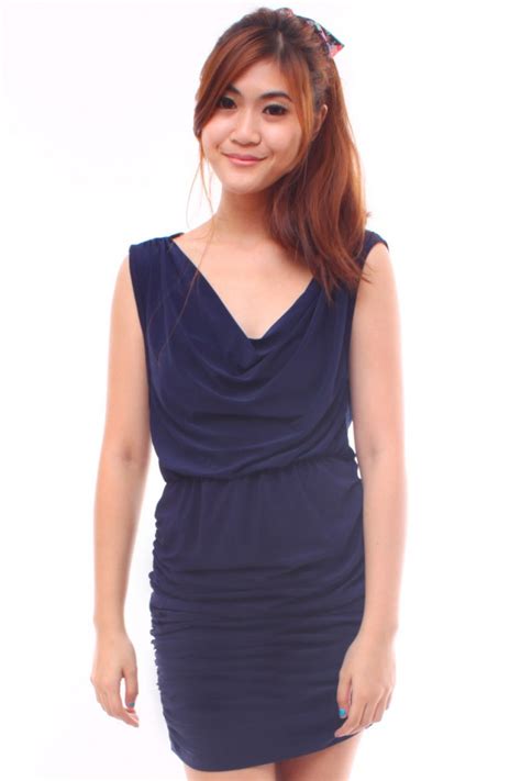 Scoop Neck Ruched Dress The Label Junkie