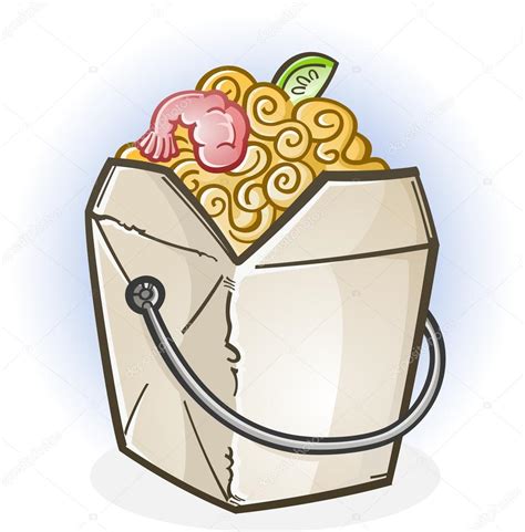 Chinese Food Take Out Box Cartoon Stock Vector By ©aoshlick 81942074