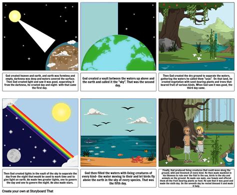 Genesis 1 2 The Creation Story Storyboard By 55378b18