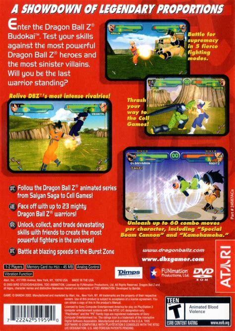 Applying the below code then pressing l3 button while in the edit skills menu will enable this screen. Dragon Ball Z: Budokai (2002) PlayStation 2 box cover art ...