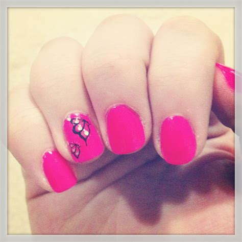 Maybe you would like to learn more about one of these? Pink butterfly nail art by Nardia Elford | Nails, Butterfly nail, Butterfly nail art