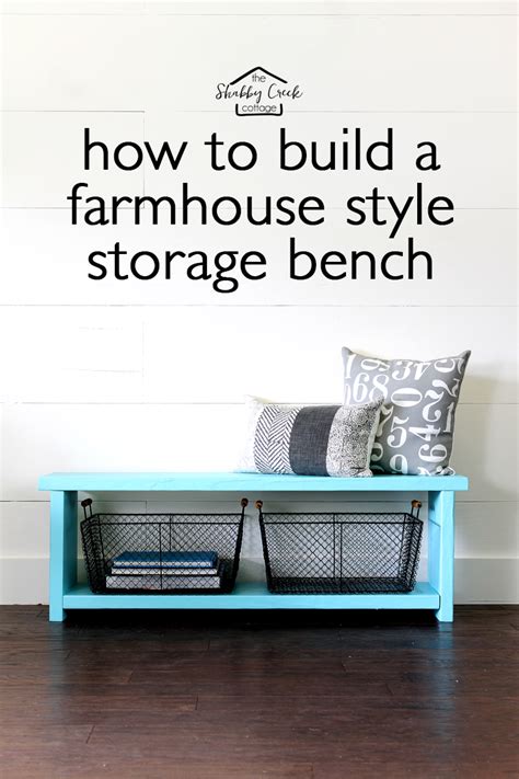 How To Build A Farmhouse Style Storage Bench In Under An