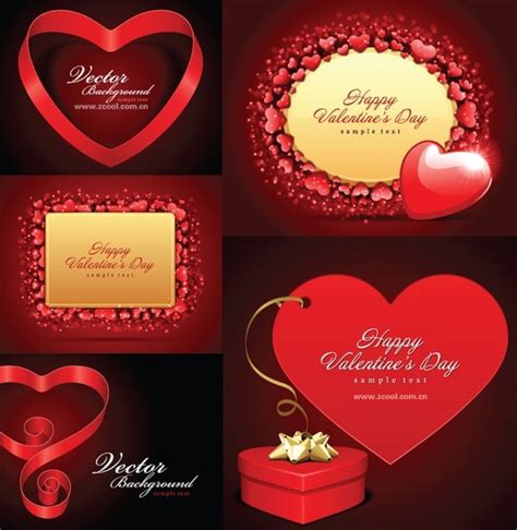 Romantic Valentine Day Love Card Vector Vectors Graphic Art Designs In