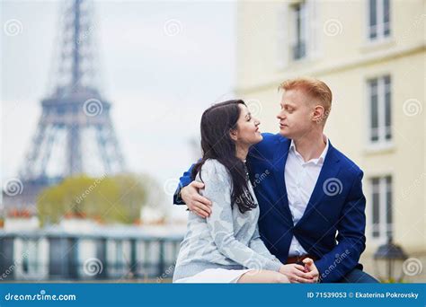Happy Romantic Couple In Paris Stock Image Image Of People Autumn