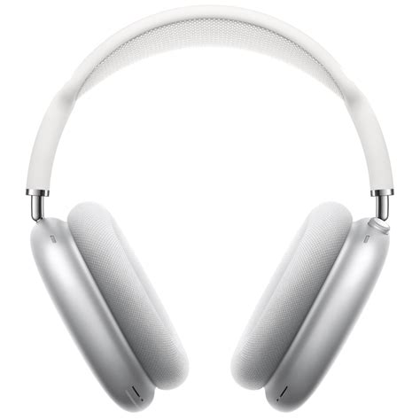 The headband is stainless steel covered in white rubbery material, with a breathable mesh knit canopy across the top; Apple AirPods Max : prix, fiche technique, test et ...
