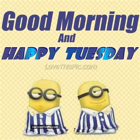 Good Morning Happy Tuesday Minion Quote Pictures Photos And Images My