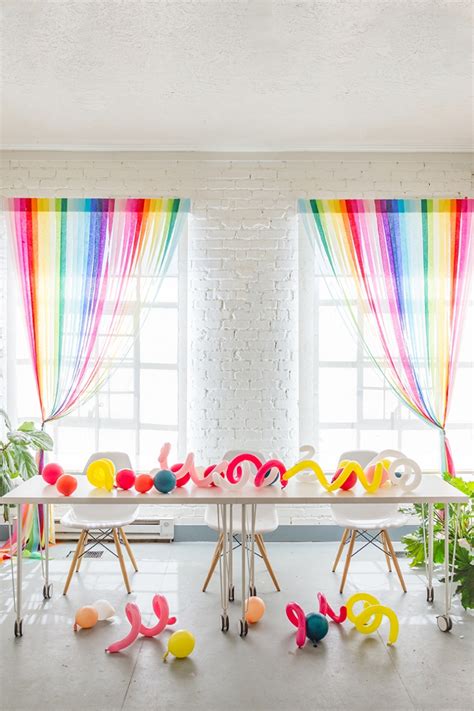 Diy Rainbow Streamer Curtains The House That Lars Built