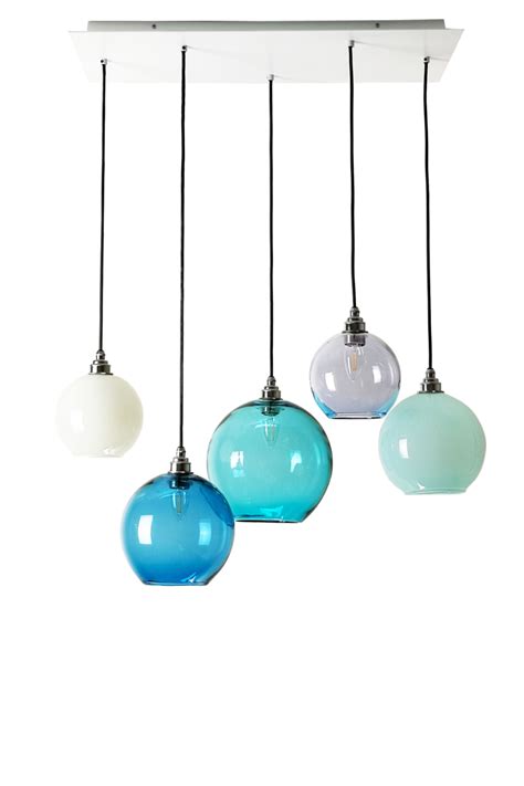 5 hand blown glass globe pendant lights fixture dining room lighting by alvitra … blown