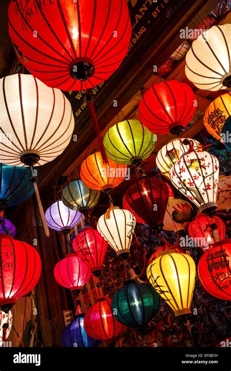 Traditional Silk Lanterns Hoi An Vietnam Stock Photo Alamy